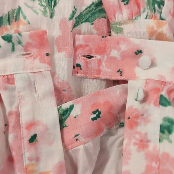 Nwot Floral Watercolor Pink Maxi Tiered Skirt Small Maison Stella - Picture 4 of 9